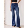 image:imageSidefeel Womens Flared Jeans High Waisted Denim PantsBluing