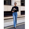 image:imageSidefeel Womens Flared Jeans High Waisted Denim PantsDark Blue