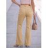 image:imageSidefeel Womens Flared Jeans High Waisted Denim PantsKhaki
