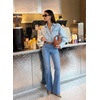 image:imageSidefeel Womens Flared Jeans High Waisted Denim PantsLight Blue