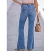 image:imageSidefeel Womens Flared Jeans High Waisted Denim PantsLight Blue