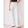 image:imageSidefeel Womens Flared Jeans High Waisted Denim PantsWhite