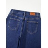 image:imageSidefeel Womens High Waist Stretchy Wide Leg Ankle JeansDark Blue