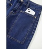 image:imageSidefeel Womens High Waist Stretchy Wide Leg Ankle JeansDark Blue