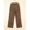 image:imageSidefeel Womens High Waisted Wide Leg Stretchy JeansBrown Leopard