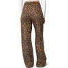 image:imageSidefeel Womens High Waisted Wide Leg Stretchy JeansBrown Leopard