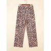 image:imageSidefeel Womens High Waisted Wide Leg Stretchy JeansPink Leopard