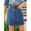 image:imageSidefeel Womens Jean Skirt High Waisted Denim SkirtDark Blue
