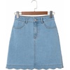 image:imageSidefeel Womens Jean Skirt High Waisted Denim SkirtIceland Blue