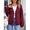 image:imageSidefeel Womens Oversized Fall Outfit Knit Cardigan SweatersBurgundy