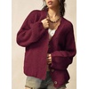 image:imageSidefeel Womens Oversized Fall Outfit Knit Cardigan SweatersBurgundy
