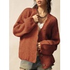 image:imageSidefeel Womens Oversized Fall Outfit Knit Cardigan SweatersGold Flame