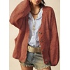 image:imageSidefeel Womens Oversized Fall Outfit Knit Cardigan SweatersGold Flame