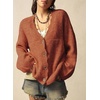 image:imageSidefeel Womens Oversized Fall Outfit Knit Cardigan SweatersGold Flame