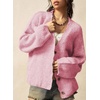 image:imageSidefeel Womens Oversized Fall Outfit Knit Cardigan SweatersPink