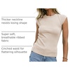 image:imageSidefeel Womens Tops Casual Crewneck Cap Sleeve ShirtsApricot