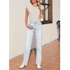 image:imageSidefeel Womens Tops Casual Crewneck Cap Sleeve ShirtsApricot