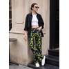 image:imageSidefeel Womens Vintage Flocked Floral Wide Leg JeansGold