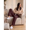 image:imageSidefeel Womens Wide Leg Jeans High Waisted Drawstring Denim SweatpantsCoffee