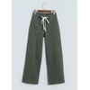 image:imageSidefeel Womens Wide Leg Jeans High Waisted Drawstring Denim SweatpantsGreen