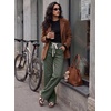 image:imageSidefeel Womens Wide Leg Jeans High Waisted Drawstring Denim SweatpantsGreen