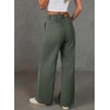 image:imageSidefeel Womens Wide Leg Jeans High Waisted Drawstring Denim SweatpantsGreen