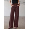 image:imageSidefeel Womens Wide Leg Jeans High Waisted Seamd Baggy Denim PantsChicory Coffee