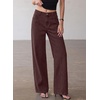 image:imageSidefeel Womens Wide Leg Jeans High Waisted Seamd Baggy Denim PantsChicory Coffee