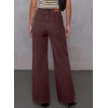 image:imageSidefeel Womens Wide Leg Jeans High Waisted Seamd Baggy Denim PantsChicory Coffee