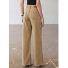 image:imageSidefeel Womens Wide Leg Jeans High Waisted Seamd Baggy Denim PantsKhaki