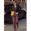 image:imageSidefeel Womens Wide Leg Jeans High Waisted Stretchy Jeans Denim PantsBurgundy