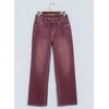 image:imageSidefeel Womens Wide Leg Jeans High Waisted Stretchy Jeans Denim PantsBurgundy