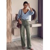 image:imageSidefeel Womens Wide Leg Jeans High Waisted Stretchy Jeans Denim PantsGreen