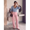 image:imageSidefeel Womens Wide Leg Jeans High Waisted Stretchy Jeans Denim PantsPink
