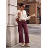 image:imageSidefeel Womens Wide Leg Jeans Mid Rise Loose Denim PantsBurgundy