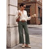 image:imageSidefeel Womens Wide Leg Jeans Mid Rise Loose Denim PantsGreen
