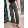 image:imageSidefeel Womens Wide Leg Jeans Mid Rise Loose Denim PantsGreen
