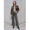image:imageSidefeel Womens Wide Leg Jeans Mid Rise Loose Denim PantsGreen