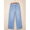 image:imageSidefeel Womens Wide Leg Jeans Mid Rise Stretchy Jeans Denim PantsSky Blue