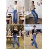 image:imageSidefeel Womens Wide Leg Stretchy Seamed Front JeansBluing