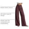 image:imageSidefeel Womens Wide Leg Stretchy Seamed Front JeansCoffee