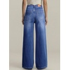 image:imageSidefeel Womens Wide Leg Stretchy Seamed Front JeansDark Blue