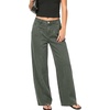 image:imageSidefeel Womens Wide Leg Stretchy Seamed Front JeansGreen