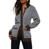 image:imageSidefeel Womens Button Down Plaid Cardigan Sweater Fall OutfitDark Brown