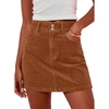 image:imageSidefeel Womens Fall High Waisted Corduroy Mini SkirtsDesert Gold