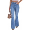 image:imageSidefeel Womens Flared Jeans High Waisted Denim PantsLight Blue