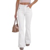 image:imageSidefeel Womens Flared Jeans High Waisted Denim PantsWhite
