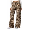 image:imageSidefeel Womens High Waisted Wide Leg Stretchy JeansKhaki Leopard