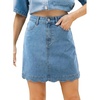 image:imageSidefeel Womens Jean Skirt High Waisted Denim SkirtLight Blue