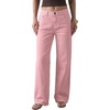 image:imageSidefeel Womens Wide Leg Jeans High Waisted Stretchy Jeans Denim PantsPink